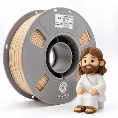 PLA Bege Latte (Caucaiano) - High Speed, 1,75mm, 1kg, Aura Filaments